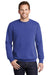 Port & Company Mens Beach Wash Fleece Crewneck Sweatshirt Iris Blue Front