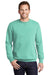 Port & Company Mens Beach Wash Fleece Crewneck Sweatshirt Cool Mint Green Front