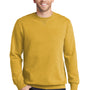 Port & Company Mens Beach Wash Fleece Crewneck Sweatshirt - Dijon Yellow