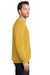 Port & Company Mens Beach Wash Fleece Crewneck Sweatshirt Dijon Yellow Side