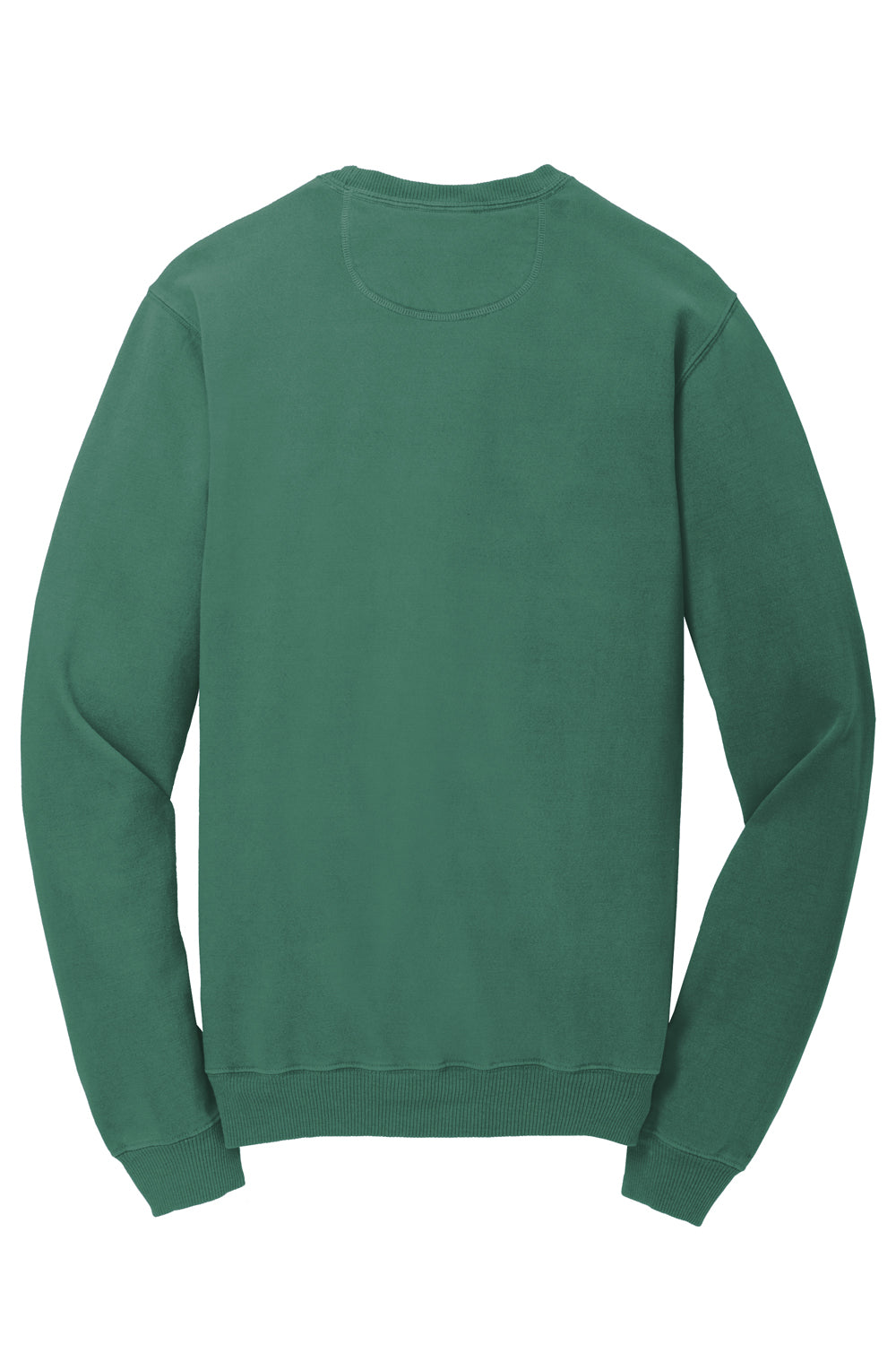 Port & Company Mens Beach Wash Fleece Crewneck Sweatshirt Nordic Green Flat Back