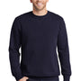 Port & Company Mens Beach Wash Fleece Crewneck Sweatshirt - True Navy Blue