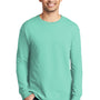 Port & Company Mens Beach Wash Long Sleeve Crewneck T-Shirt - Cool Mint Green
