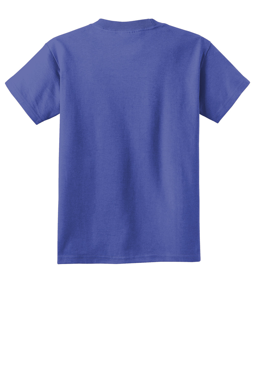 Port & Company Youth Beach Wash Short Sleeve Crewneck T-Shirt Iris Blue Flat Back