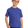 Port & Company Youth Beach Wash Short Sleeve Crewneck T-Shirt - Iris Blue