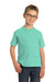 Port & Company Youth Beach Wash Short Sleeve Crewneck T-Shirt Cool Mint Green Front