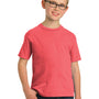 Port & Company Youth Beach Wash Short Sleeve Crewneck T-Shirt - Fruit Punch Pink