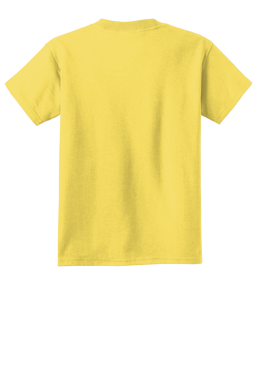 Port & Company Youth Beach Wash Short Sleeve Crewneck T-Shirt Popcorn Yellow Flat Back