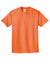 Port & Company Mens Beach Wash Short Sleeve Crewneck T-Shirt Cantaloupe Orange Flat Front