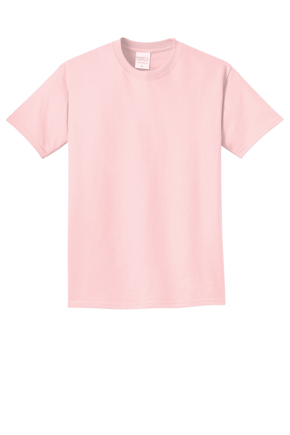 Port & Company PC099 Mens Beach Wash Short Sleeve Crewneck T-Shirt Cherry Blossom Pink Flat Front