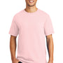 Port & Company Mens Beach Wash Short Sleeve Crewneck T-Shirt - Cherry Blossom Pink