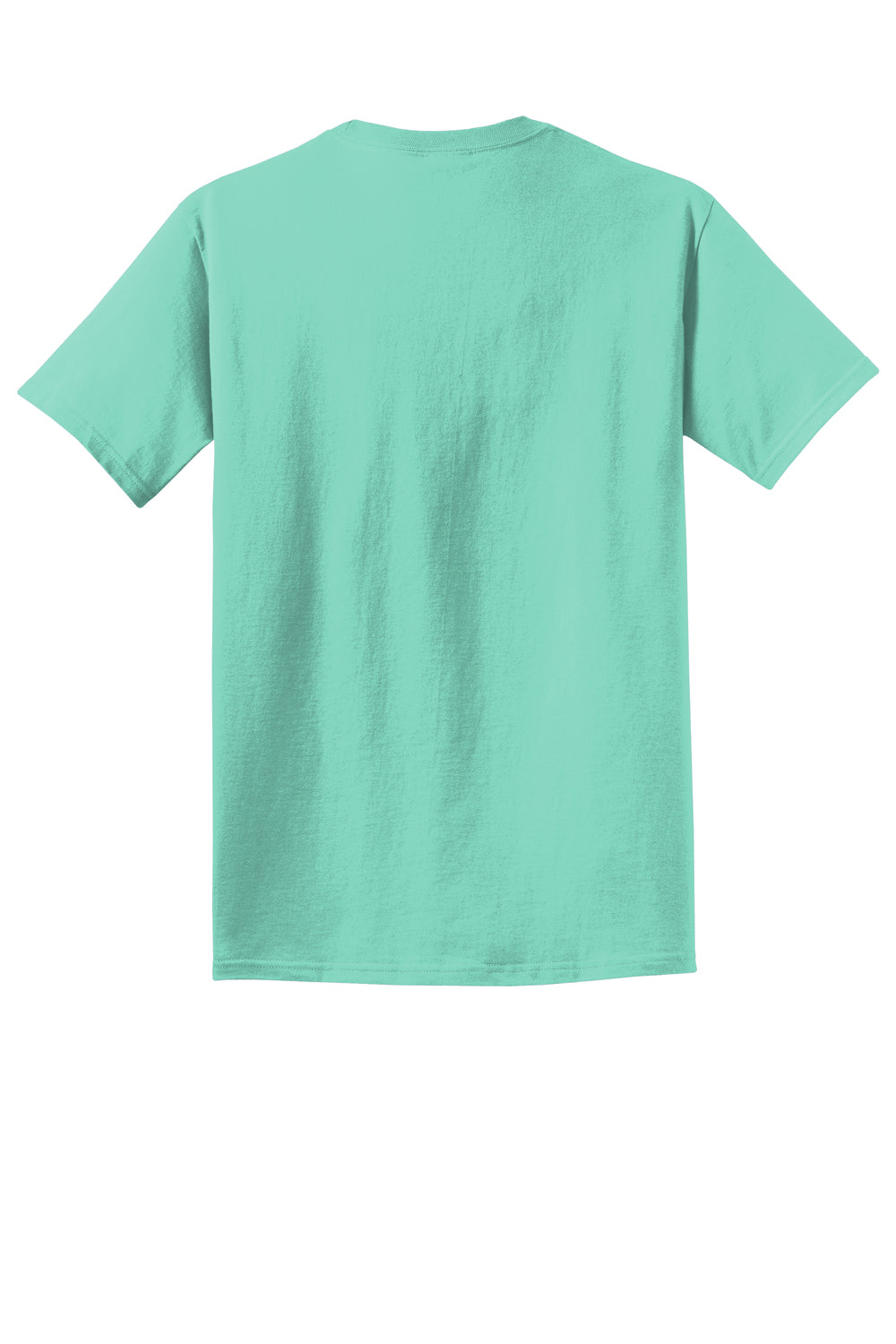 Port & Company Mens Beach Wash Short Sleeve Crewneck T-Shirt Cool Mint Green Flat Back
