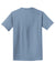 Port & Company PC099 Mens Beach Wash Short Sleeve Crewneck T-Shirt Faded Denim Blue Flat Back