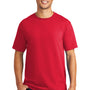 Port & Company Mens Beach Wash Short Sleeve Crewneck T-Shirt - Red