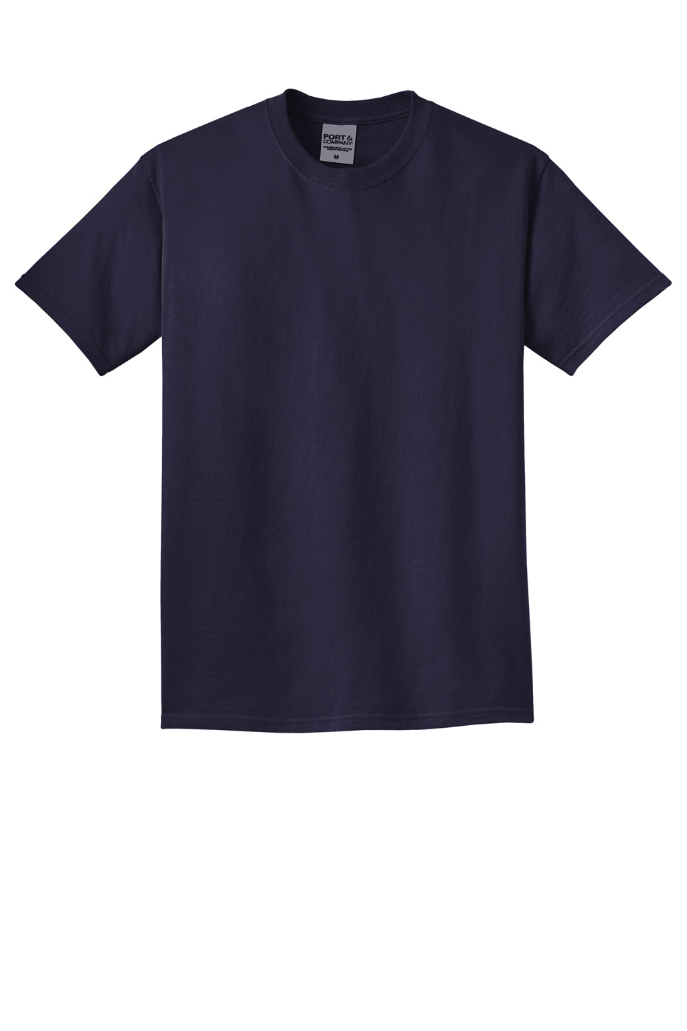 Port & Company Mens Beach Wash Short Sleeve Crewneck T-Shirt True Navy Blue Flat Front