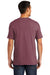 Port & Company Mens Beach Wash Short Sleeve Crewneck T-Shirt Wineberry Back