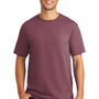 Port & Company Mens Beach Wash Short Sleeve Crewneck T-Shirt - Wineberry
