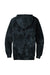 Port & Company PC144 Crystal Tie-Dye Hooded Sweatshirt Hoodie Black Flat Back
