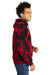 Port & Company PC144 Crystal Tie-Dye Hooded Sweatshirt Hoodie Black/Red Side