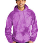 Port & Company Mens Crystal Tie-Dye Hooded Sweatshirt Hoodie - Purple