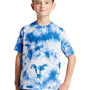 Port & Company Youth Crystal Tie-Dye Short Sleeve Crewneck T-Shirt - True Royal Blue