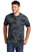 Port & Company Mens Crystal Tie-Dye Short Sleeve Crewneck T-Shirt Black Front