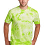 Port & Company Mens Crystal Tie-Dye Short Sleeve Crewneck T-Shirt - Lemon Lime