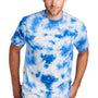 Port & Company Mens Crystal Tie-Dye Short Sleeve Crewneck T-Shirt - True Royal Blue