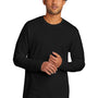 Port & Company Mens Long Sleeve Crewneck T-Shirt - Black
