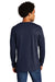 Port & Company Mens Long Sleeve Crewneck T-Shirt Heather Team Navy Blue Side