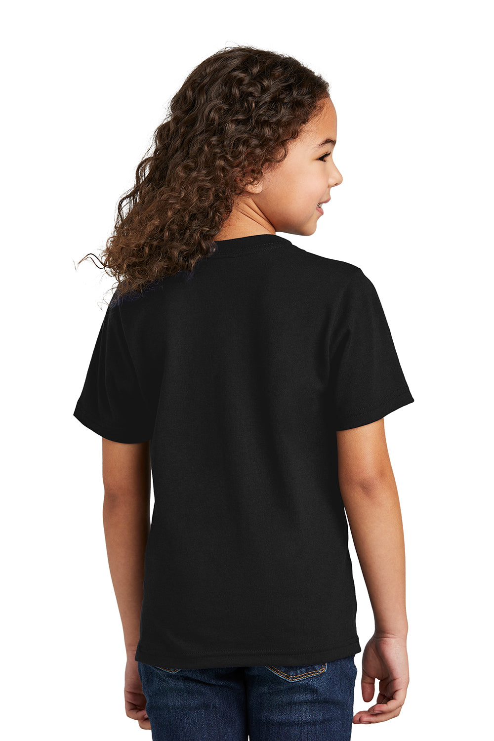 Port & Company PC330Y Youth Short Sleeve Crewneck T-Shirt Black Back