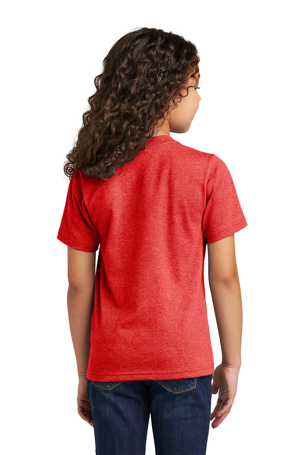 Port & Company PC330Y Youth Short Sleeve Crewneck T-Shirt Bright Heather Red Back