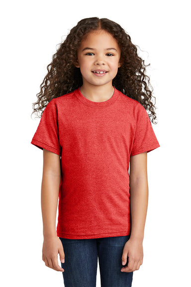 Port & Company PC330Y Youth Short Sleeve Crewneck T-Shirt Bright Heather Red Front