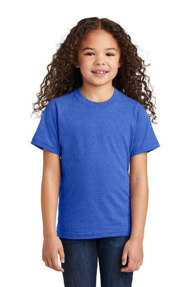 Port & Company PC330Y Youth Short Sleeve Crewneck T-Shirt Heather Royal Blue Front