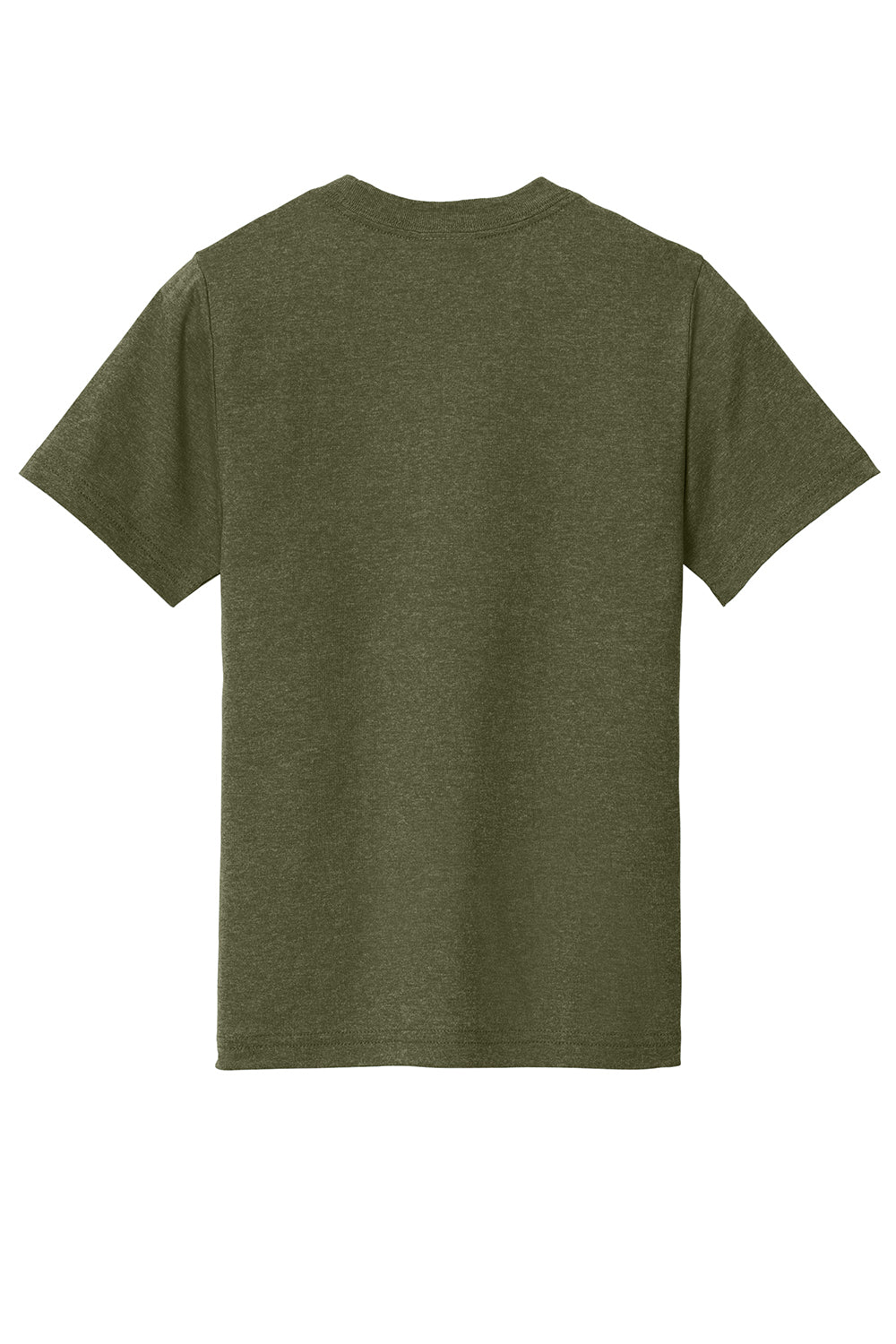 Port & Company PC330Y Youth Short Sleeve Crewneck T-Shirt Heather Military Green Flat Back