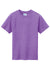 Port & Company PC330Y Youth Short Sleeve Crewneck T-Shirt Heather Team Purple Flat Front