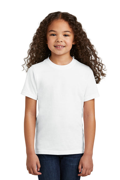 Port & Company PC330Y Youth Short Sleeve Crewneck T-Shirt White Front