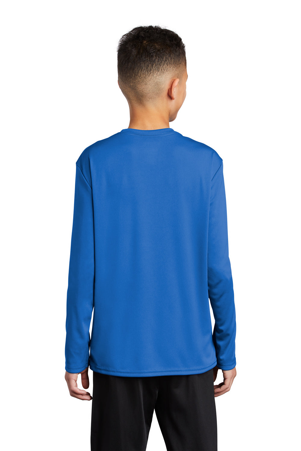 Port & Company Youth Performance Long Sleeve Crewneck T-Shirt Royal Blue Side