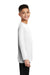 Port & Company Youth Performance Long Sleeve Crewneck T-Shirt White Side
