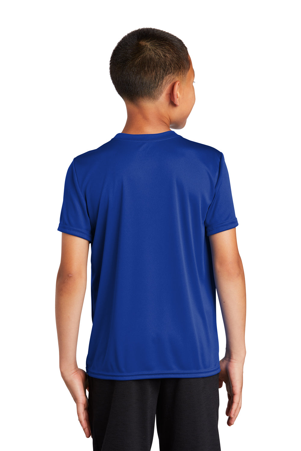 Port & Company PC380Y Youth Dry Zone Performance Moisture Wicking Short Sleeve Crewneck T-Shirt True Royal Blue Back