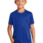 Port & Company Youth Dry Zone Performance Moisture Wicking Short Sleeve Crewneck T-Shirt - True Royal Blue