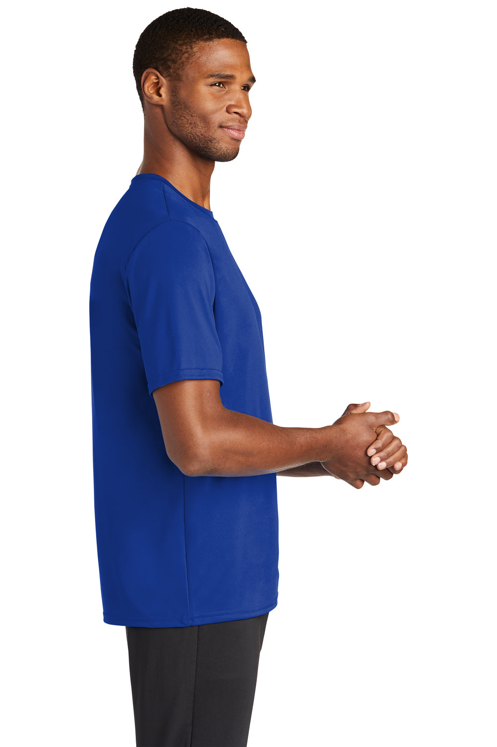 Port & Company PC380 Mens Dry Zone Performance Moisture Wicking Short Sleeve Crewneck T-Shirt True Royal Blue Side
