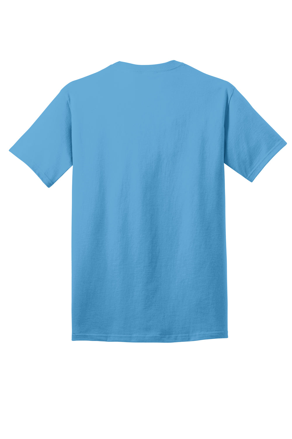 Port & Company PC54DTG Core Cotton DTG Short Sleeve Crewneck T-Shirt Aquatic Blue Flat Back