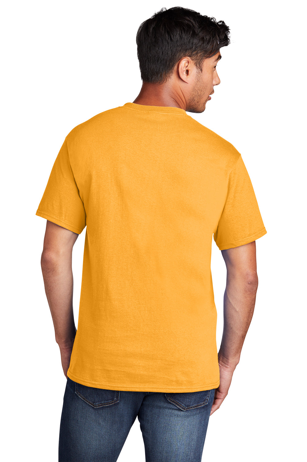 Port & Company PC54DTG Core Cotton DTG Short Sleeve Crewneck T-Shirt Gold Back