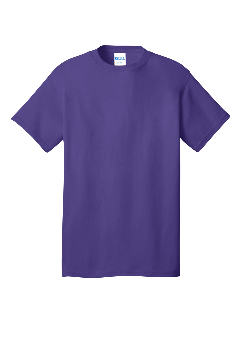 Port & Company PC54DTG Core Cotton DTG Short Sleeve Crewneck T-Shirt Purple Flat Front