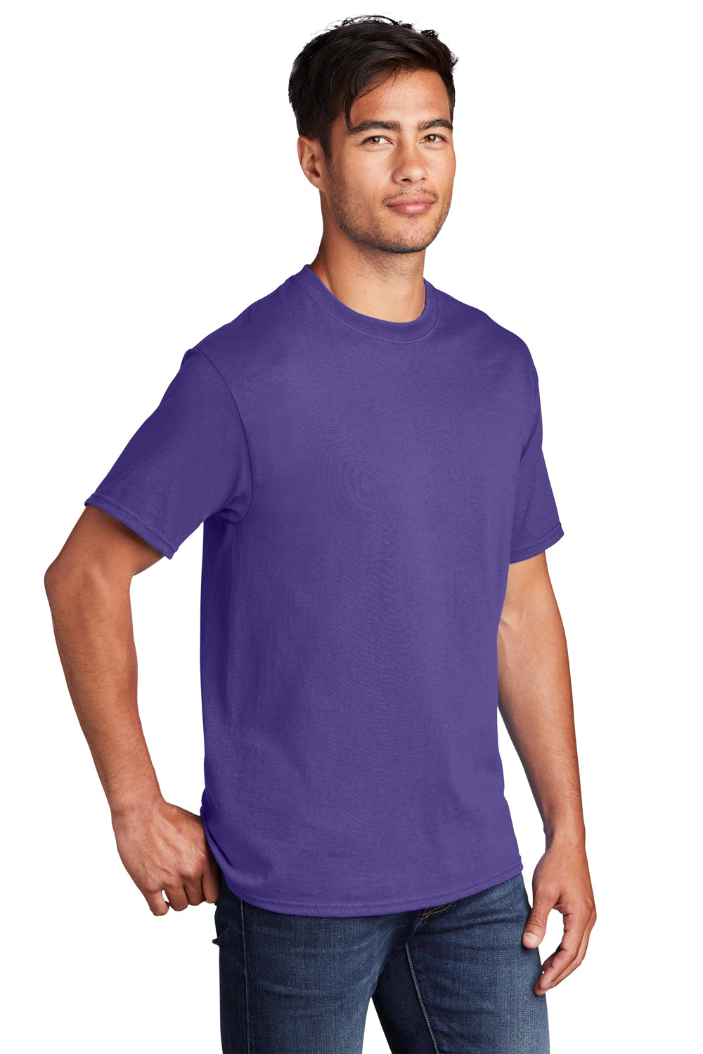 Port & Company PC54DTG Core Cotton DTG Short Sleeve Crewneck T-Shirt Purple 3Q