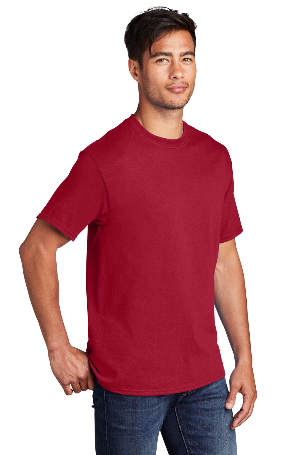 Port & Company PC54DTG Core Cotton DTG Short Sleeve Crewneck T-Shirt Red 3Q