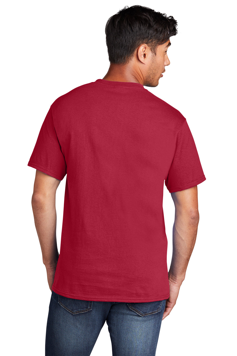 Port & Company PC54DTG Core Cotton DTG Short Sleeve Crewneck T-Shirt Red Back
