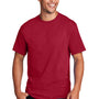 Port & Company Mens Core Cotton DTG Short Sleeve Crewneck T-Shirt - Red