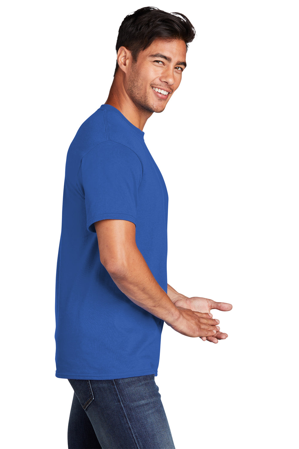 Port & Company PC54DTG Core Cotton DTG Short Sleeve Crewneck T-Shirt Royal Blue Side